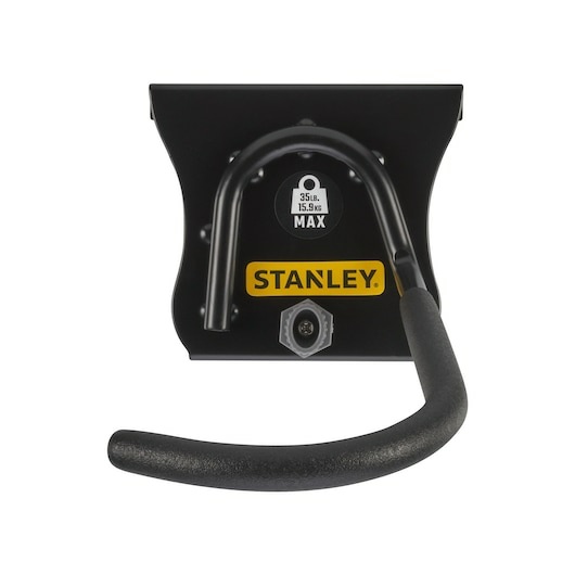 STANLEY Gancio Verticale per Biciclette STST82616-1 Track Wall, Nero, in Acciaio Uso Intenso con Sistema di Bloccaggio