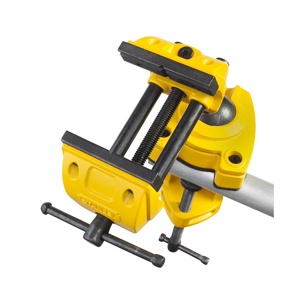Stanley 1-83-069 Morsa a Base Multiangolo - Manuale, Apertura 4 cm, Colore Nero/Giallo, Forza di Serraggio 25 kg