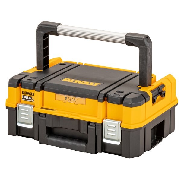 DeWalt DWST83344-1 Cassetta per Attrezzi Tstak I Nero/Giallo con Inserto in Schiuma Regolabile, Capacità 27 L