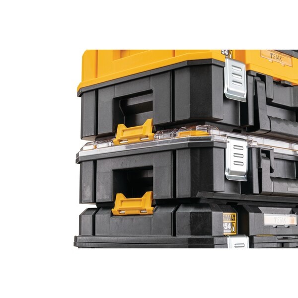 DeWalt DWST83344-1 Cassetta per Attrezzi Tstak I Nero/Giallo con Inserto in Schiuma Regolabile, Capacità 27 L
