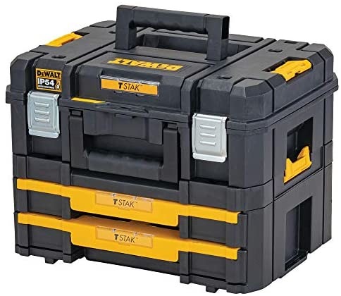 DeWALT DWST83395-1 TSTAK Combo Kit - Unità porta elettroutensili con spugna interna, protezione IP54, capacità di carico 30 kg, misure 440x332x326 mm