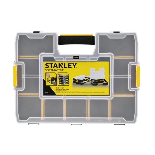 Stanley 1-94-745 Organizer Porta Minuteria Sort Master con 12 Scomparti, Divisori Removibili e Struttura Trasparente