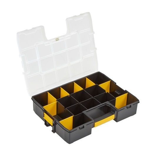 Stanley 1-94-745 Organizer Porta Minuteria Sort Master con 12 Scomparti, Divisori Removibili e Struttura Trasparente