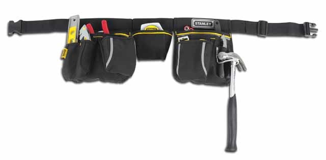 Stanley Fodero Porta Utensili Doppio Fatmax 1-96-178 con 9 Tasche e Gancio Portamartello