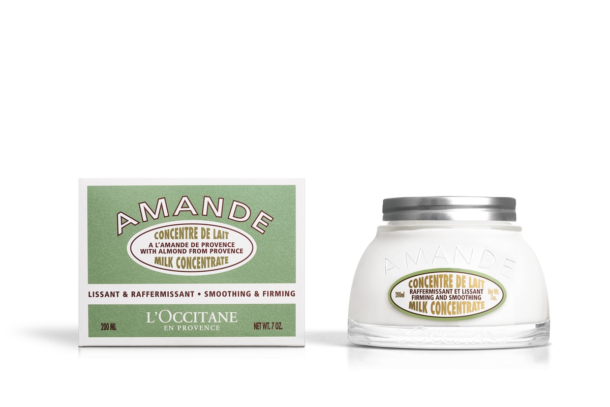 L'Occitane Amande Concentré de Lait 200ml - Crema Idratante Rassodante con Latte e Olio di Mandorla