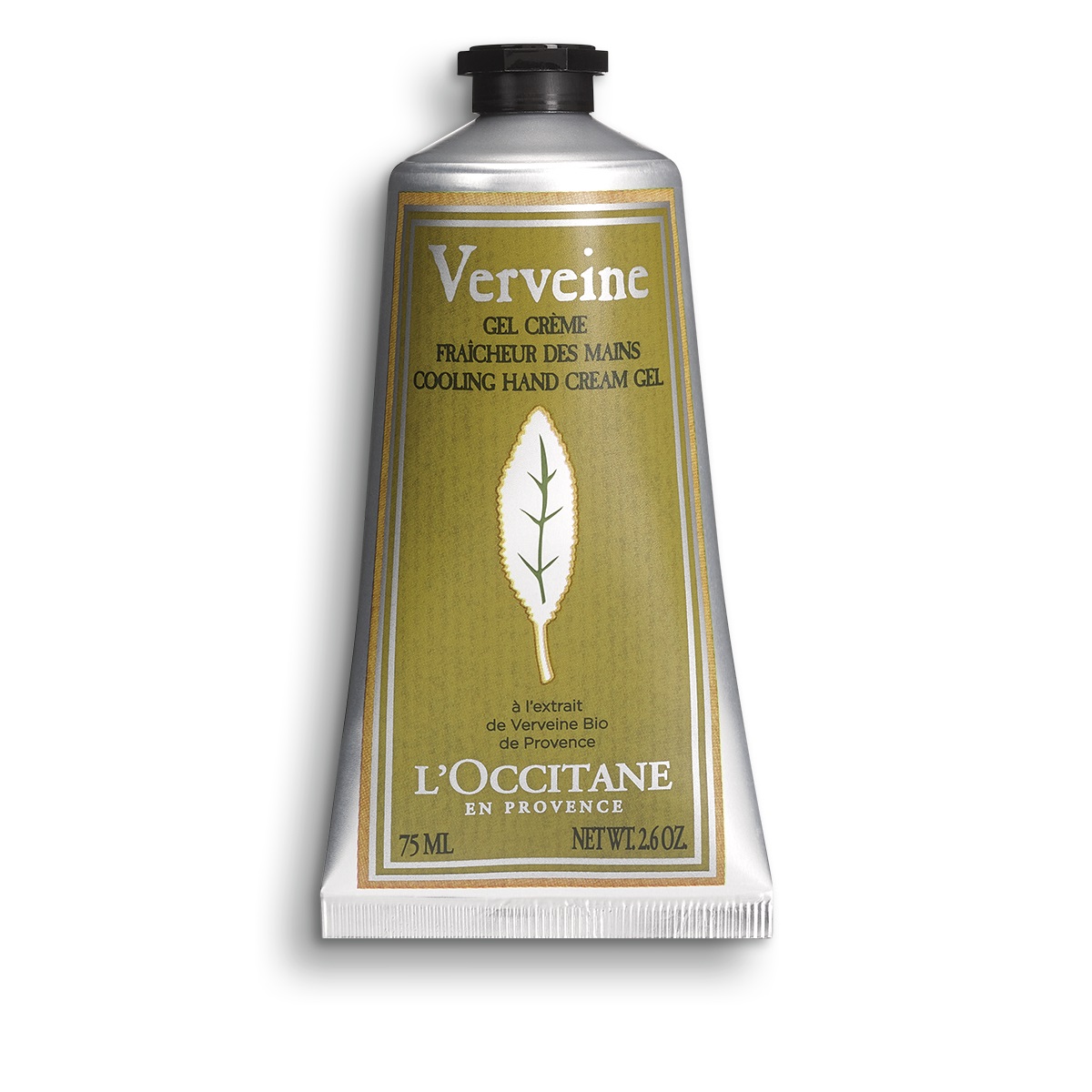 L'Occitane Gel Crema Mani Freschezza Verbena 75ml - Idratante, Rinfrescante, Finish Cipriato, con Oli Essenziali di Menta e Timo