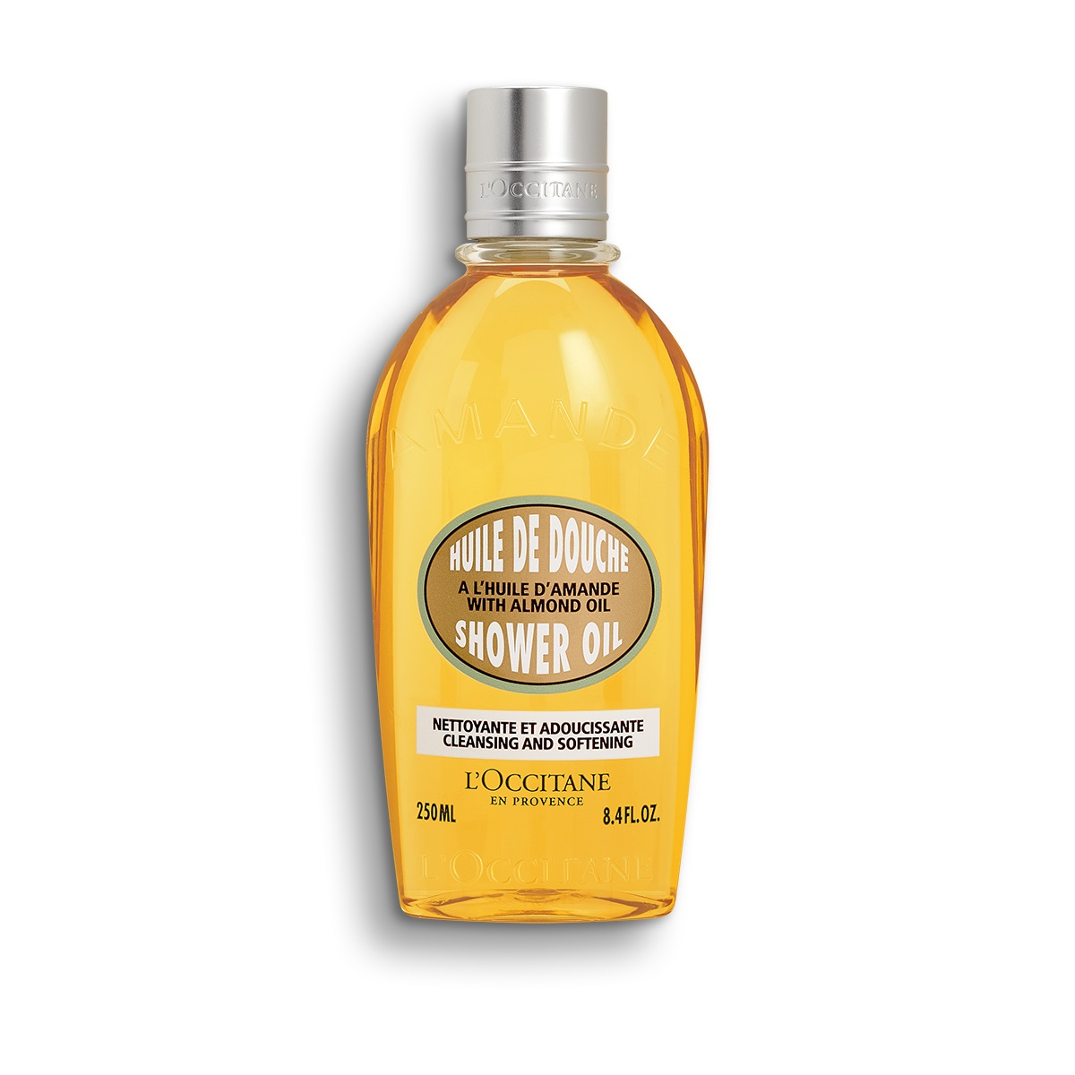 L'Occitane Olio Doccia Mandorla 250ml - Mousse Delicata, Rispetta il Film Idr lipidico, Per Pelle Morbida e Idratata