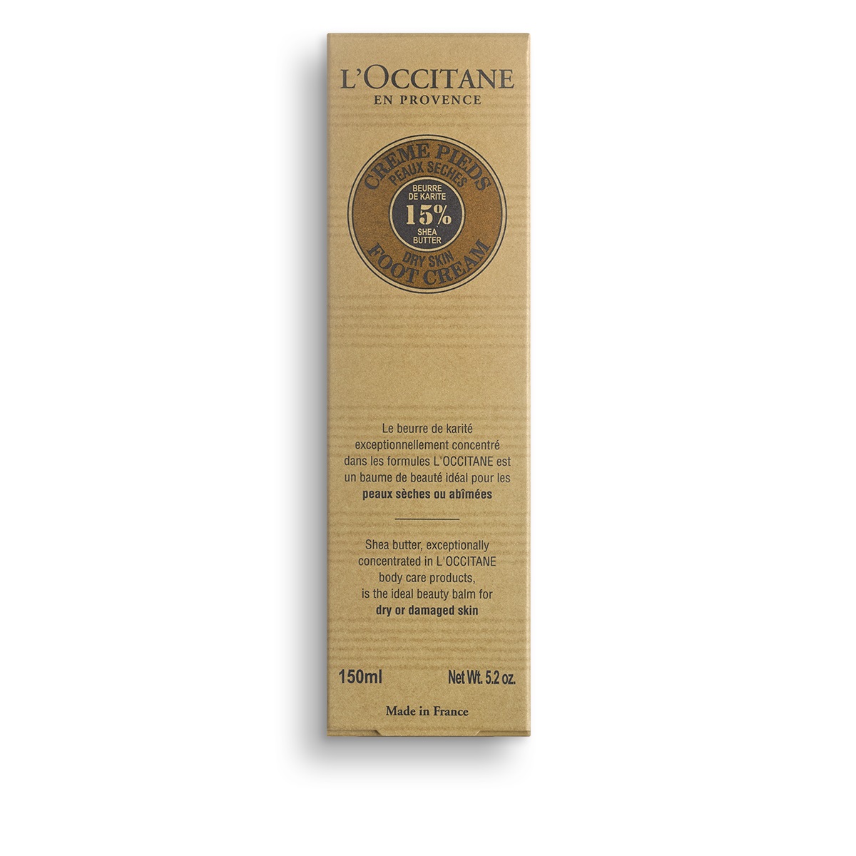 L'Occitane en Provence Crema Piedi Karité 150 ml - Idratante e Nutriente con Burro di Karité, Arnica e Lavanda