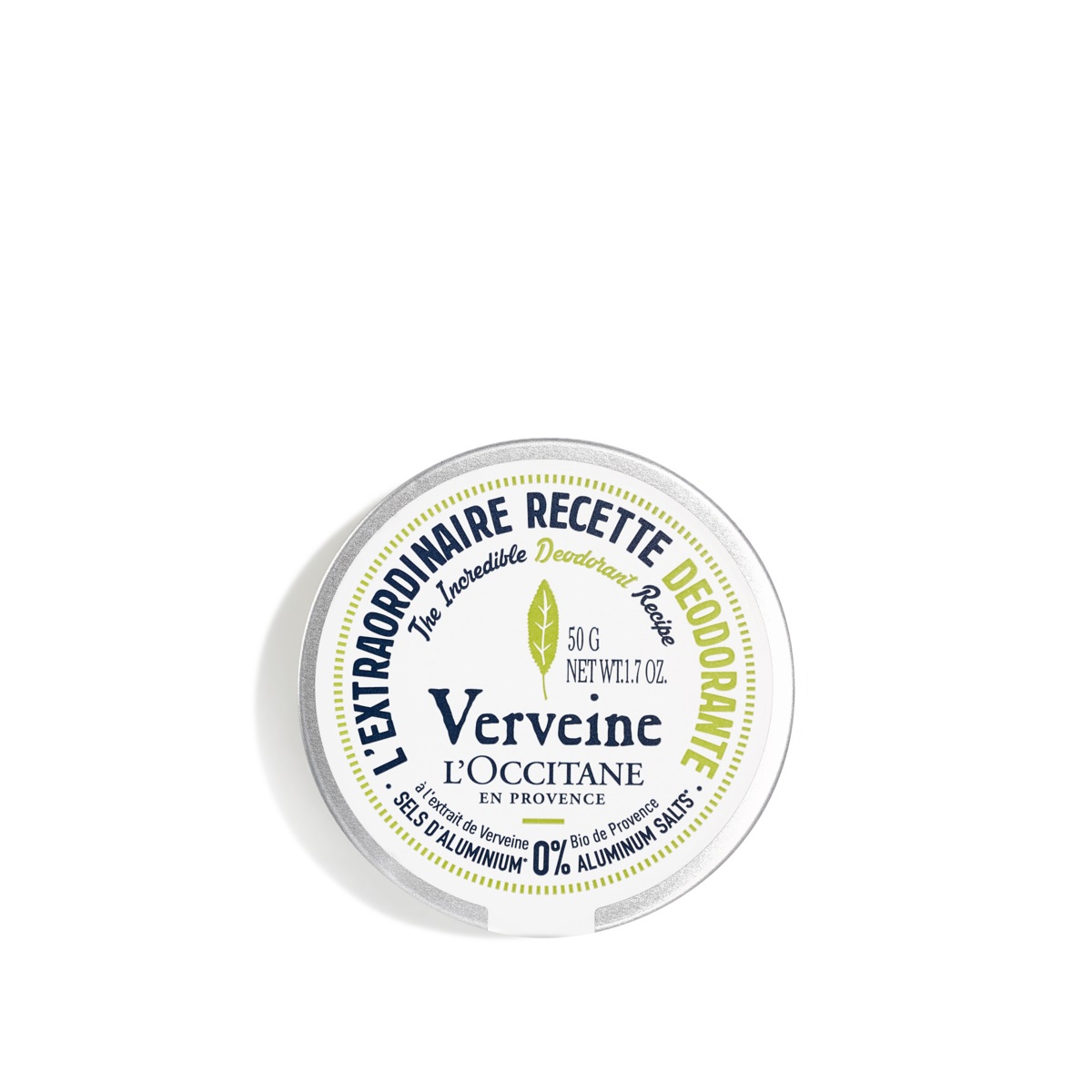 L'Occitane Balsamo Deodorante Naturale Verbena 50g - Efficace per 48h con Estratti di Verbena Bio