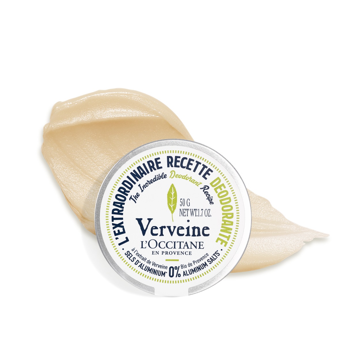 L'Occitane Balsamo Deodorante Naturale Verbena 50g - Efficace per 48h con Estratti di Verbena Bio