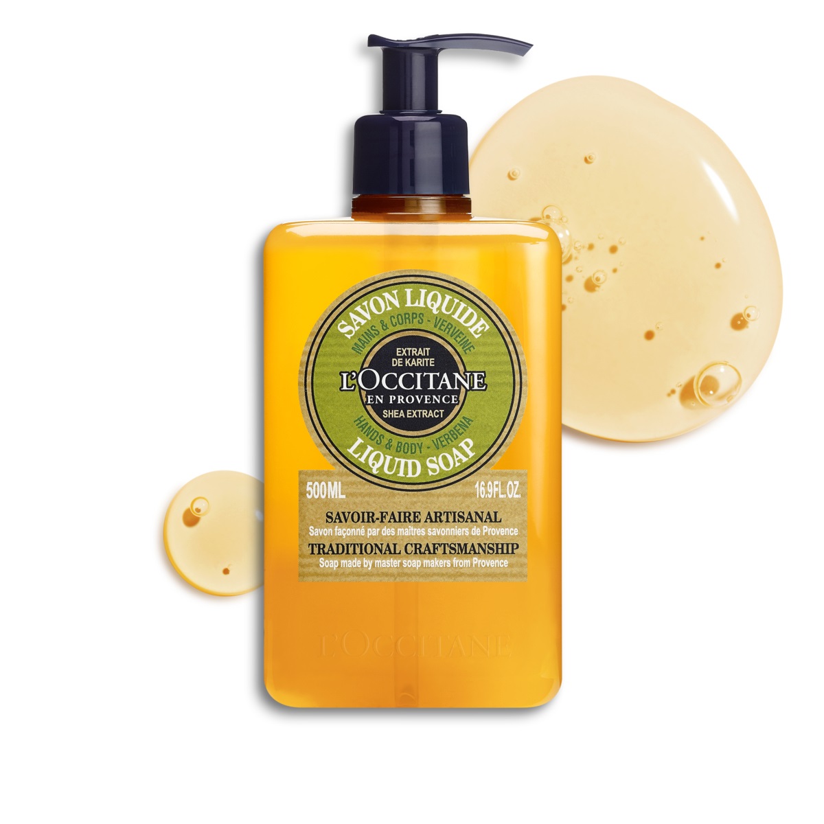 L'Occitane Sapone Liquido Mani & Corpo Karité Verbena 500ml - Formula Idratante senza Olio di Palma