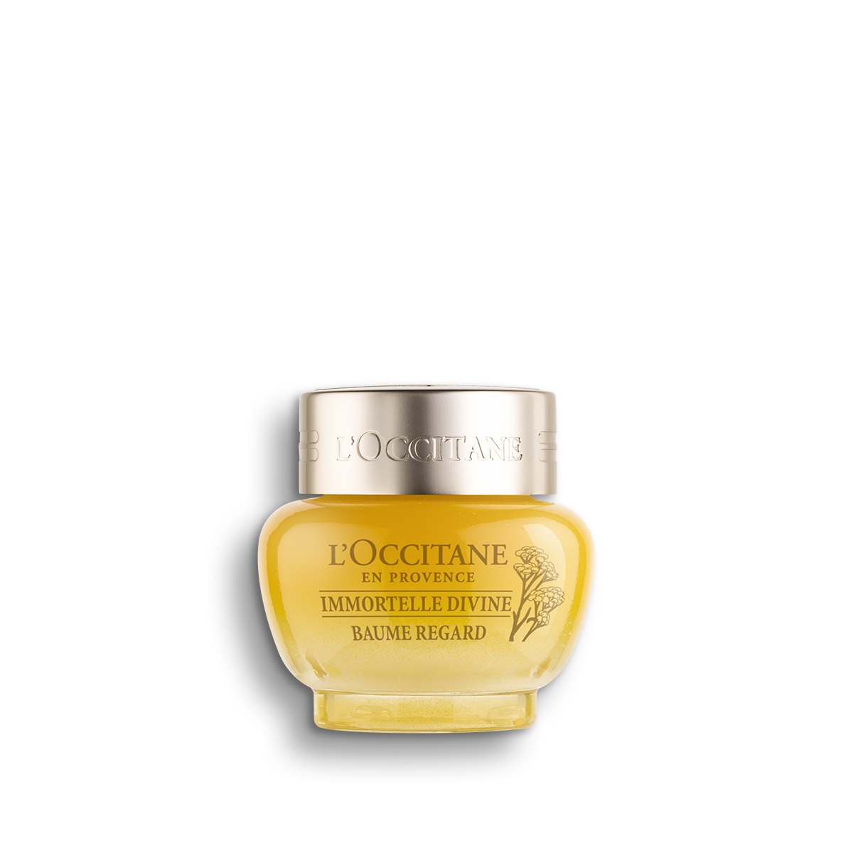 L'Occitane Balsamo Occhi Divine Immortelle 15ml - Antirughe, Rassodante, Idratante, con 4 estratti di Immortelle e Burro di Karité