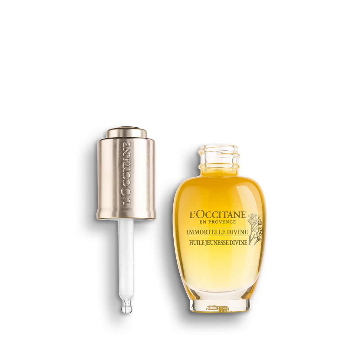 L'Occitane Olio Jeunesse Divine Ringiovanente 30 ml - Alternativa Naturale al Retinolo con Super Estratto di Immortelle