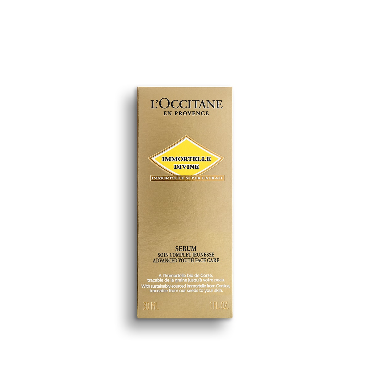 L'Occitane Siero Immortelle Divine 30ml - Emulsione Leggera Antietà con Estratto di Immortelle