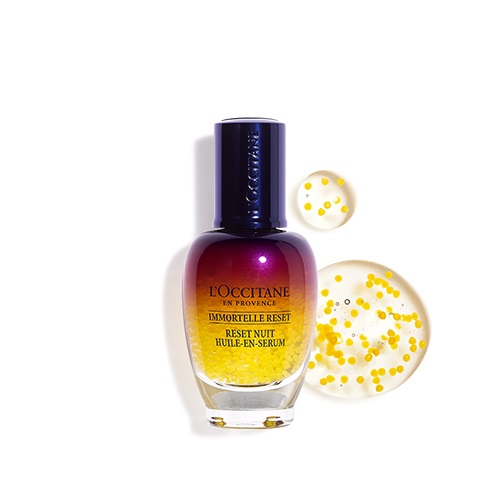 L'Occitane Siero Notte Reset Immortelle 30 ml - Trattamento Viso Rigenerante con Texture Olio