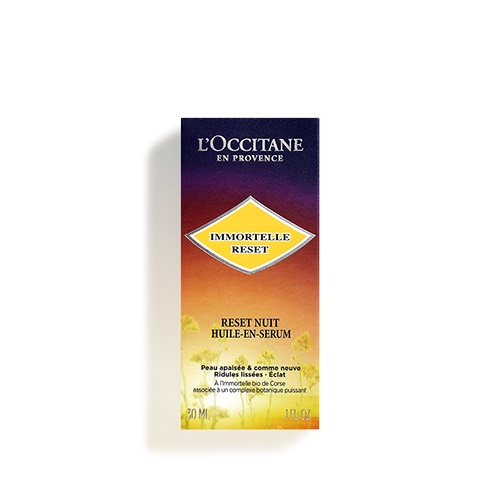 L'Occitane Siero Notte Reset Immortelle 30 ml - Trattamento Viso Rigenerante con Texture Olio