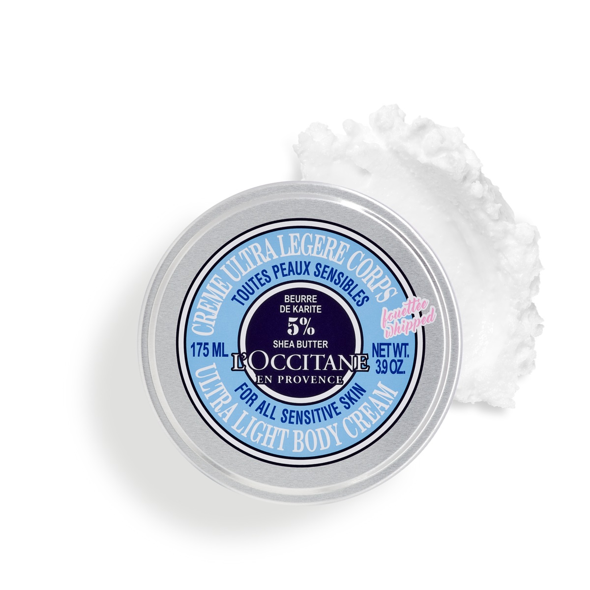 L'Occitane Crema Corpo Ultra Leggera Karité 175ml - Idratante, Nutriente, 5% Burro di Karité, Texture Leggera