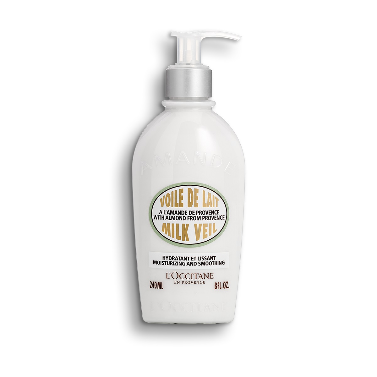 L'Occitane Voile de Lait Mandorla 240ml - Latte Corpo Idratante, Nutriente e Levigante per Tutti i Tipi di Pelle