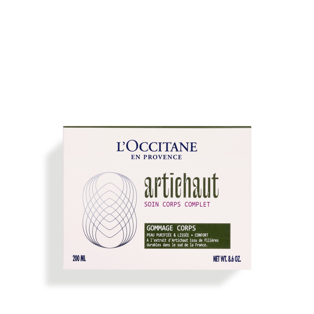 L'Occitane Scrub Corpo Carciofo Drenante Effetto Caldo 200ml - Esfoliante per Pelle Liscia e Levigata