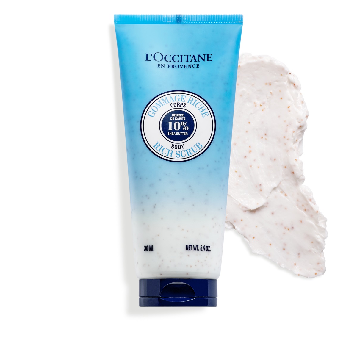 L'Occitane Scrub Corpo Ultra Ricco al Karité 200ml - Esfoliante Cremoso con Burro di Karité (10%) e Gusci di Noce