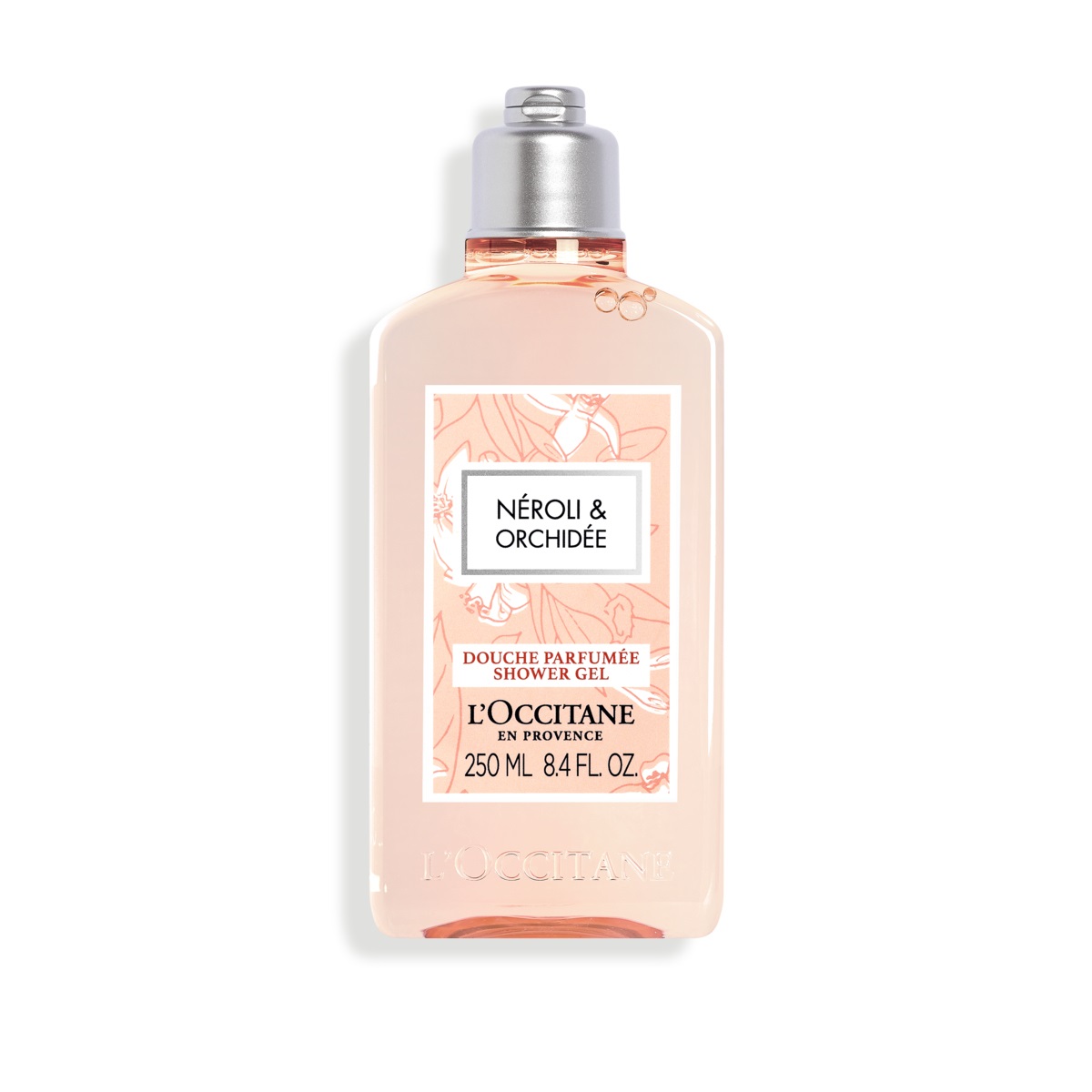 L'Occitane Gel Doccia Profumato Néroli & Orchidée 250 ml - Fragranza Femminile con Fiori d'Arancio e Orchidea
