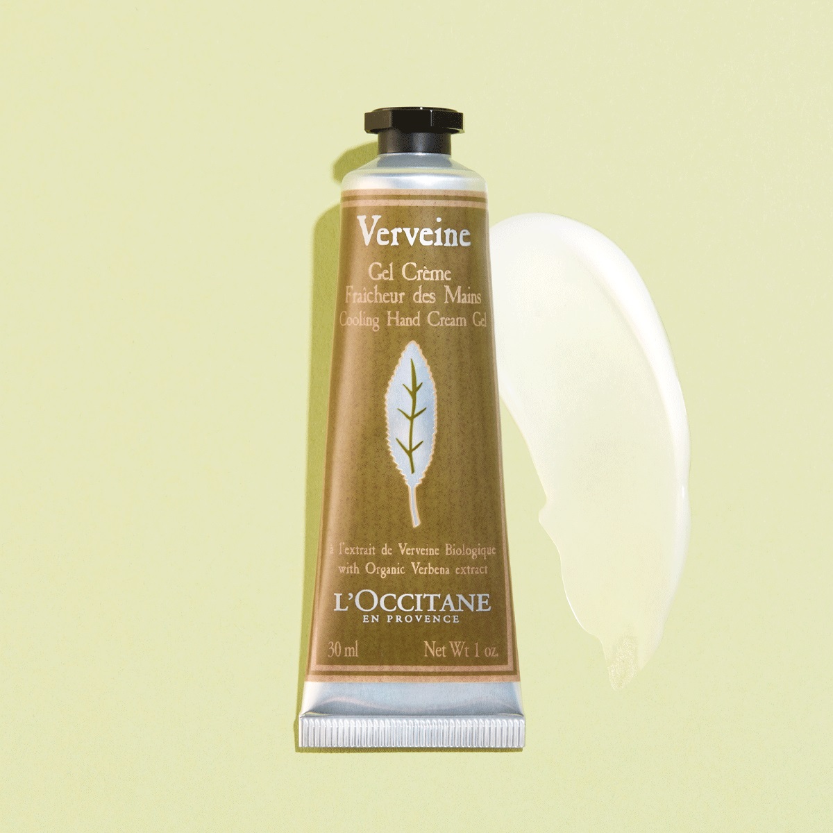 L'Occitane Gel Crema Mani Freschezza alla Verbena 75ml - Idratante e Rinfrescante con Estratto di Verbena Bio, Oli Essenziali di Menta e Timo