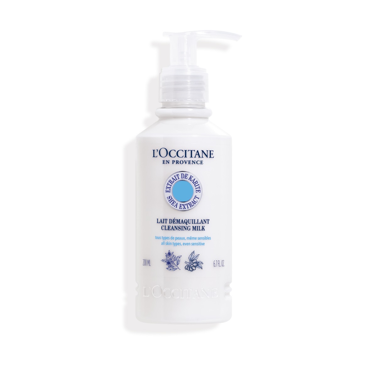 L'Occitane Latte Detergente all'estratto di Karité e Fiori d'Arancio 200ml - Deterge e Idrata per Tutti i Tipi di Pelle
