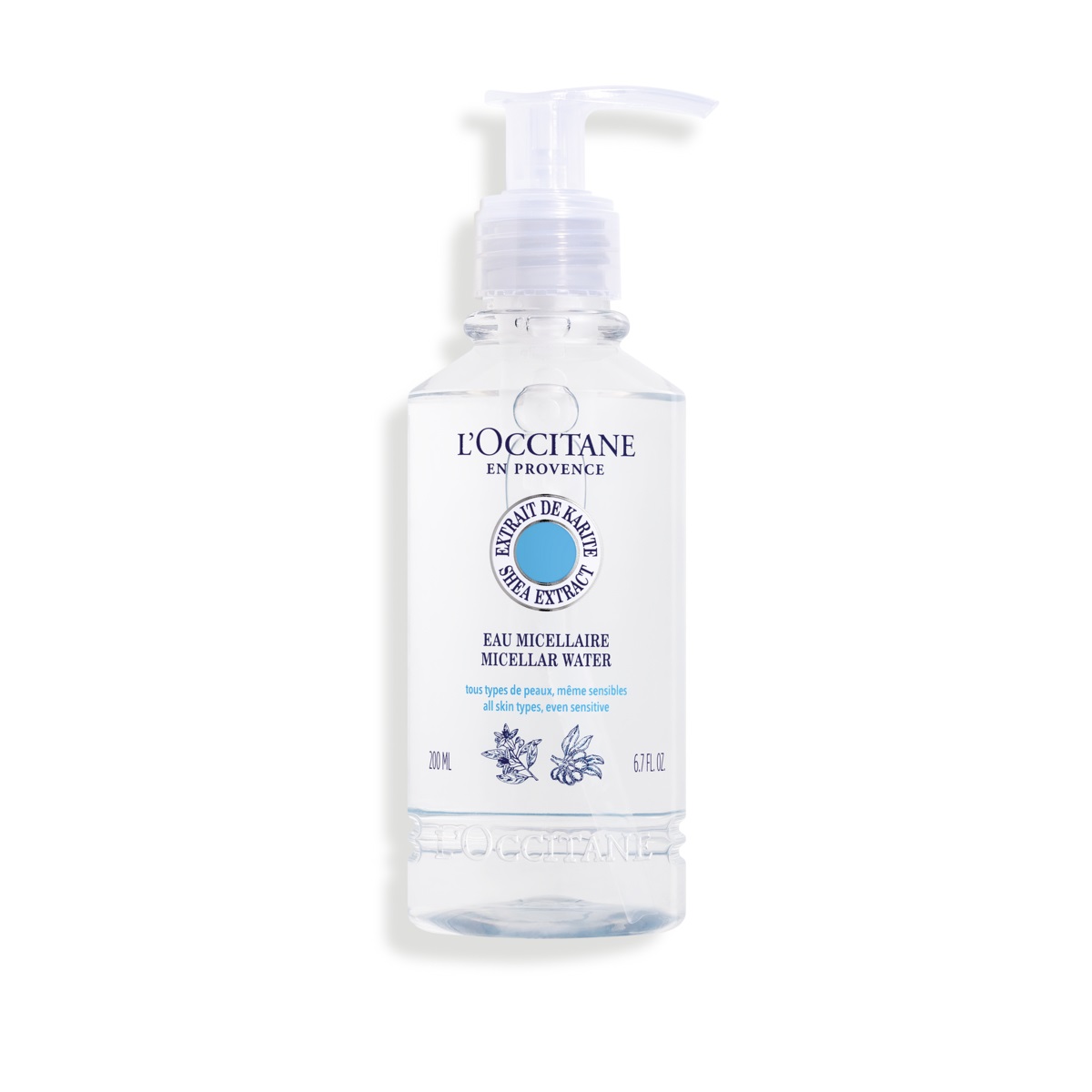 L'Occitane Acqua Micellare all'estratto di Karité 200 ml - Detergente Idratante Rinfrescante per Tutti i Tipi di Pelle