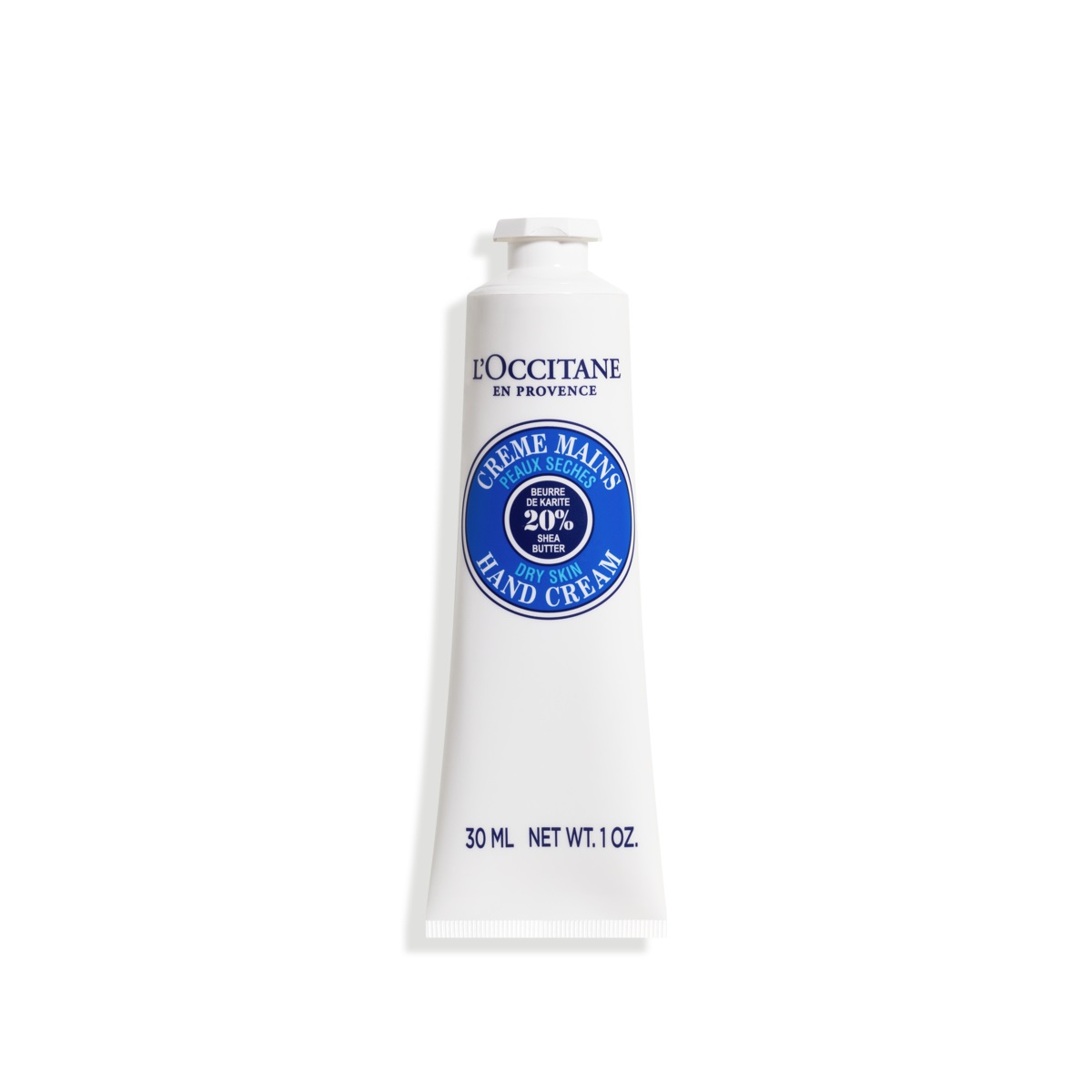 L'Occitane Crema Mani 30ml - Nutriente al Burro di Karité 20% per Pelli Secche e Molto Secche