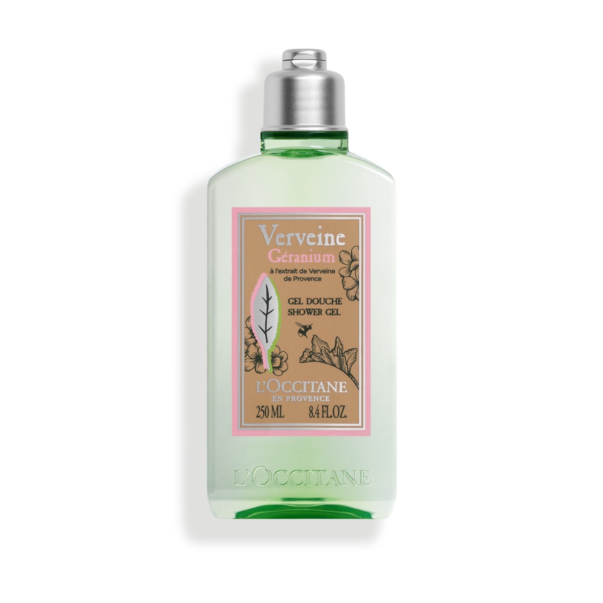 L'Occitane Gel Doccia Verbena Geranio 250 ml - Deterge Delicatamente e Profuma la Pelle