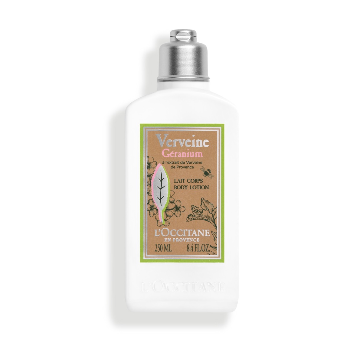 L'Occitane en Provence Latte Corpo Verbena e Geranio 250 ml - Idratante, Nutriente, Setificante, Emolliente