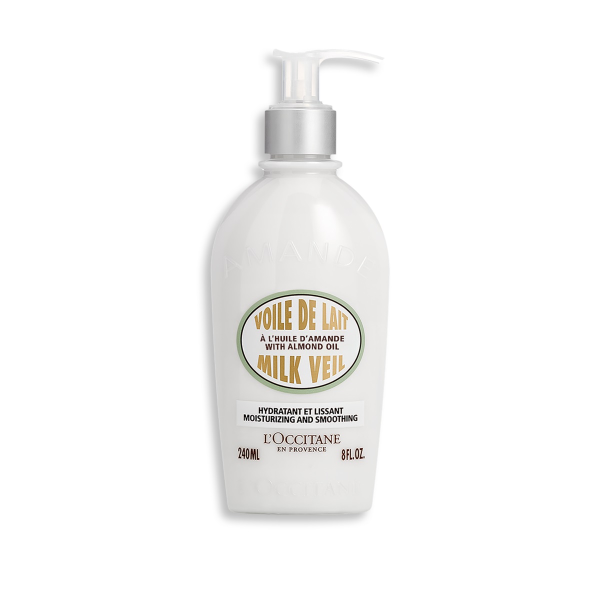 L'Occitane Almond Milk Veil 240 ml - Lozione Idratante e Rassodante con Olio e Latte di Mandorla per Tutti i Tipi di Pelle
