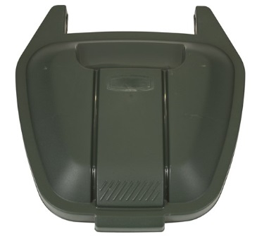 Rubbermaid Coperchio Verde per Bidone Portarifiuti Mobile Bin 100 L - Dimensioni 51.5 x 56 x 8 cm in Polietilene