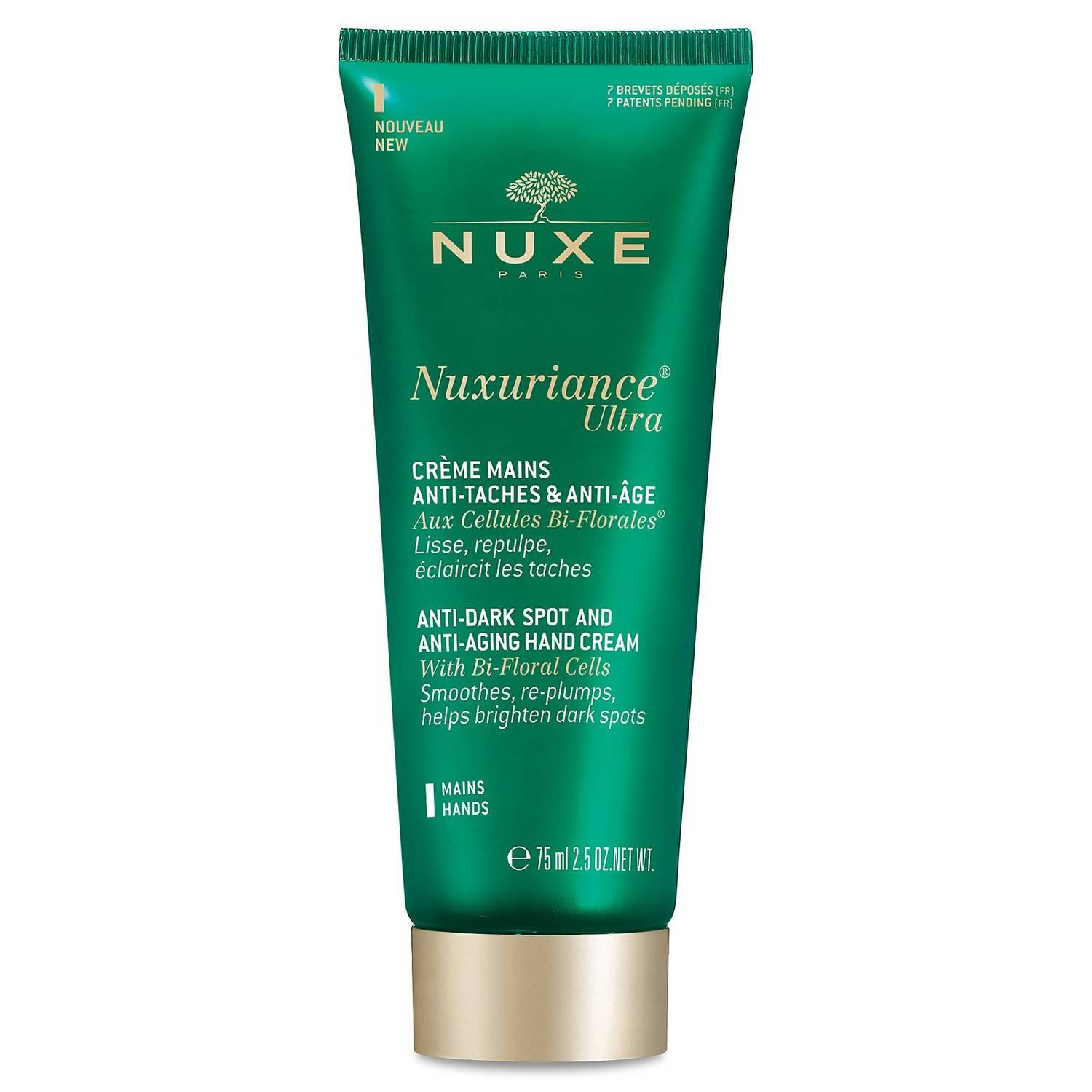 NUXE Nuxuriance Ultra Crema Mani Anti-Macchie e Anti-Età 75 ml - Trattamento Nutriente con Cellule Bi-Floreali di Zafferano e Bougainvillea