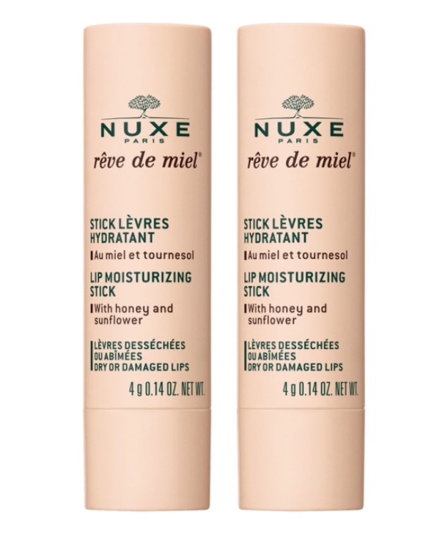 NUXE Rêve de Miel Duo Stick Labbra Idratante 2 x 4g - Ripara e Protegge le Labbra Secche