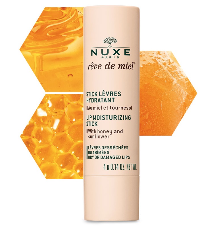 NUXE Rêve de Miel Duo Stick Labbra Idratante 2 x 4g - Ripara e Protegge le Labbra Secche