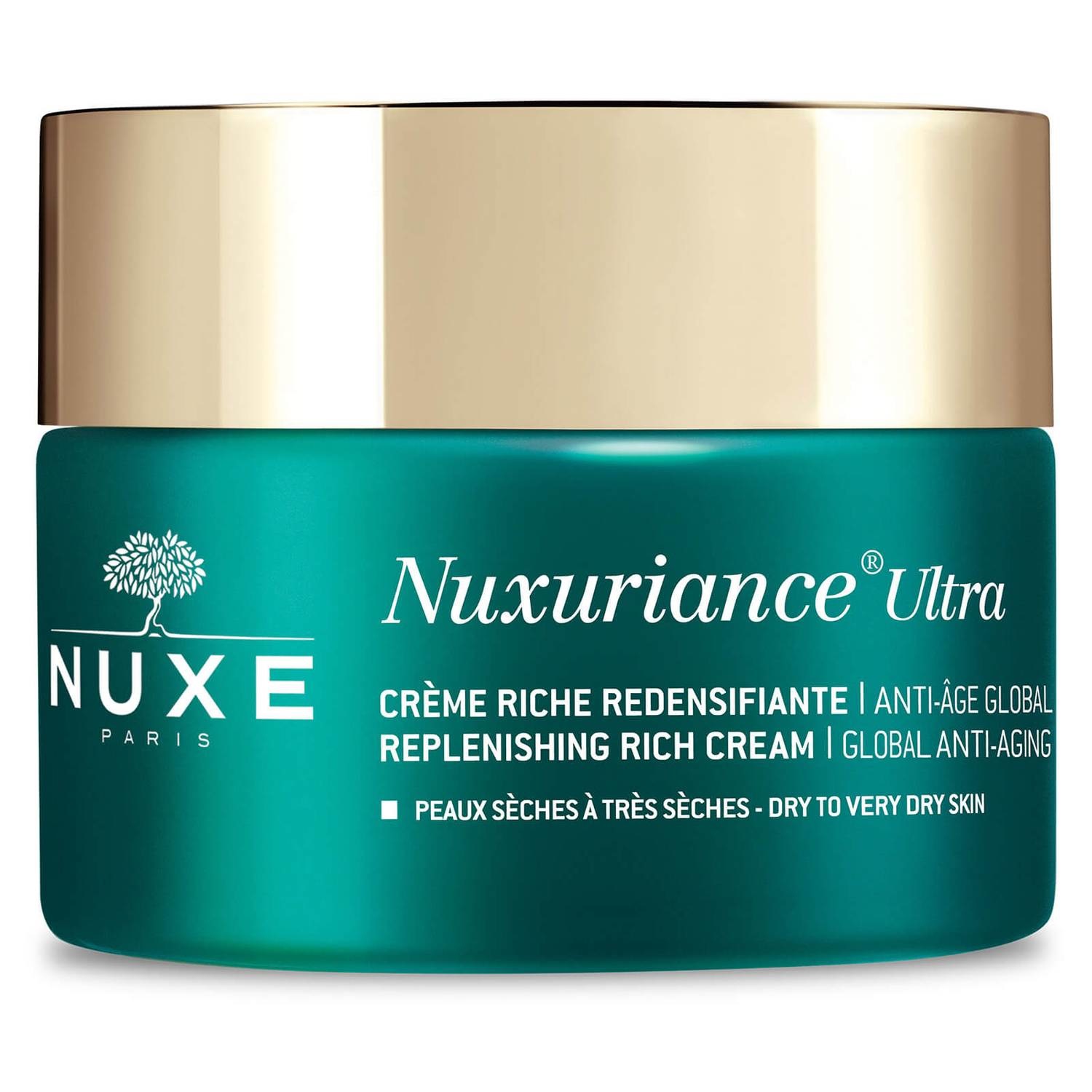 Nuxe Nuxuriance Ultra Crema Ricca Ridensificante Anti-età 50 ml con Cellule Bi-floreali di Zafferano e Buganvillea