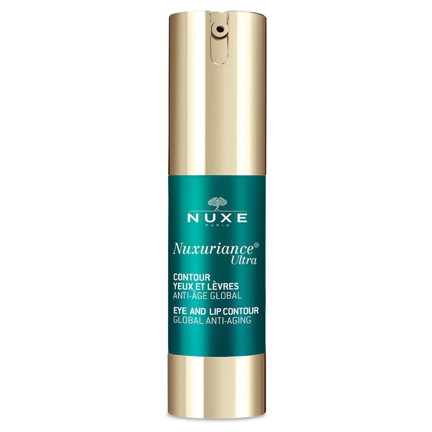 NUXE Nuxuriance Ultra Crema Anti-Età per Contorno Occhi e Labbra 15 ml - Ridensificante con Cellule Bi-florali di Zafferano e Buganvillea