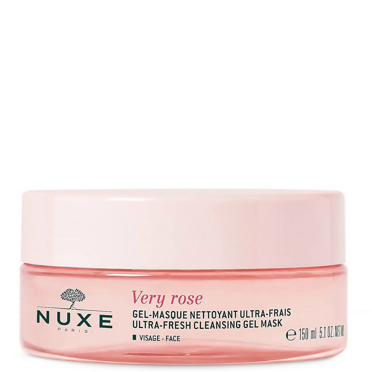 NUXE Very Rose Gel Maschera Detergente Ultra Fresco 150 ml - Deterge in profondità, elimina le particelle inquinanti, arricchito con Acqua Floreale di Rosa
