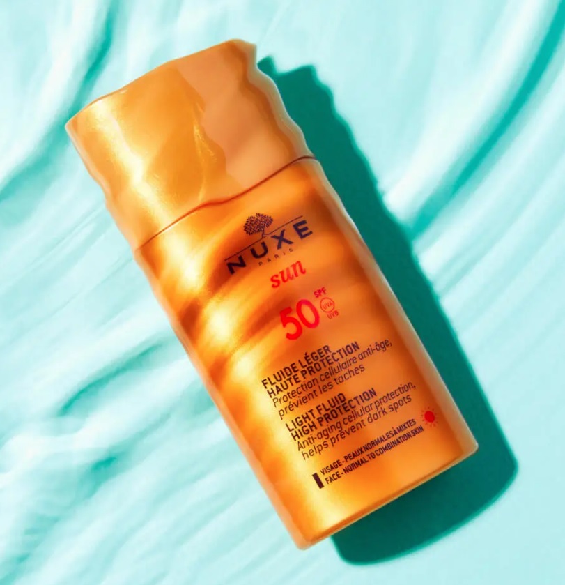 NUXE Sun Fluido Leggero Alta Protezione SPF50 50 ml - Protezione solare viso idratante e anti-età