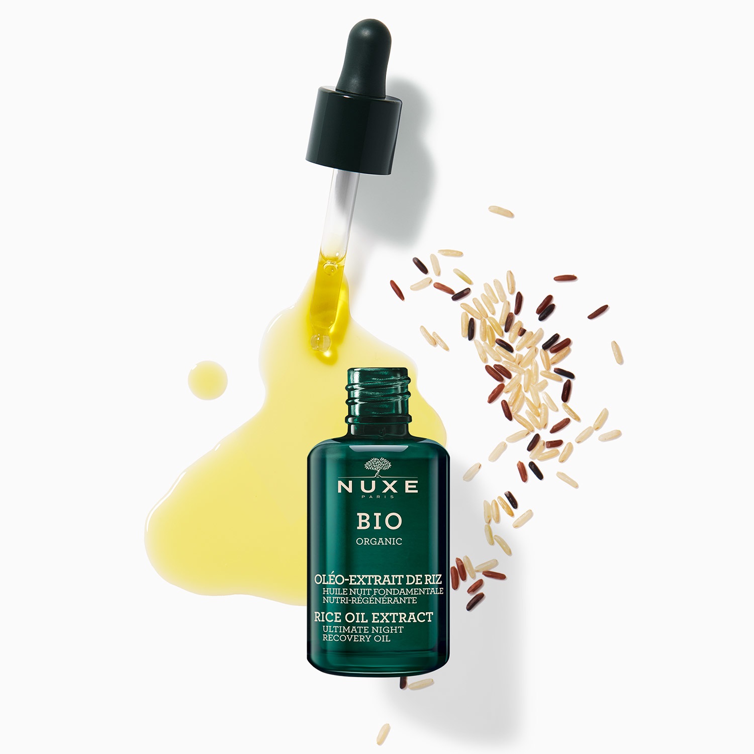 Nuxe Olio Notte Nutriente e Rigenerante 30 ml - Con Oleoestratto di Riso e Oli Vegetali BIO