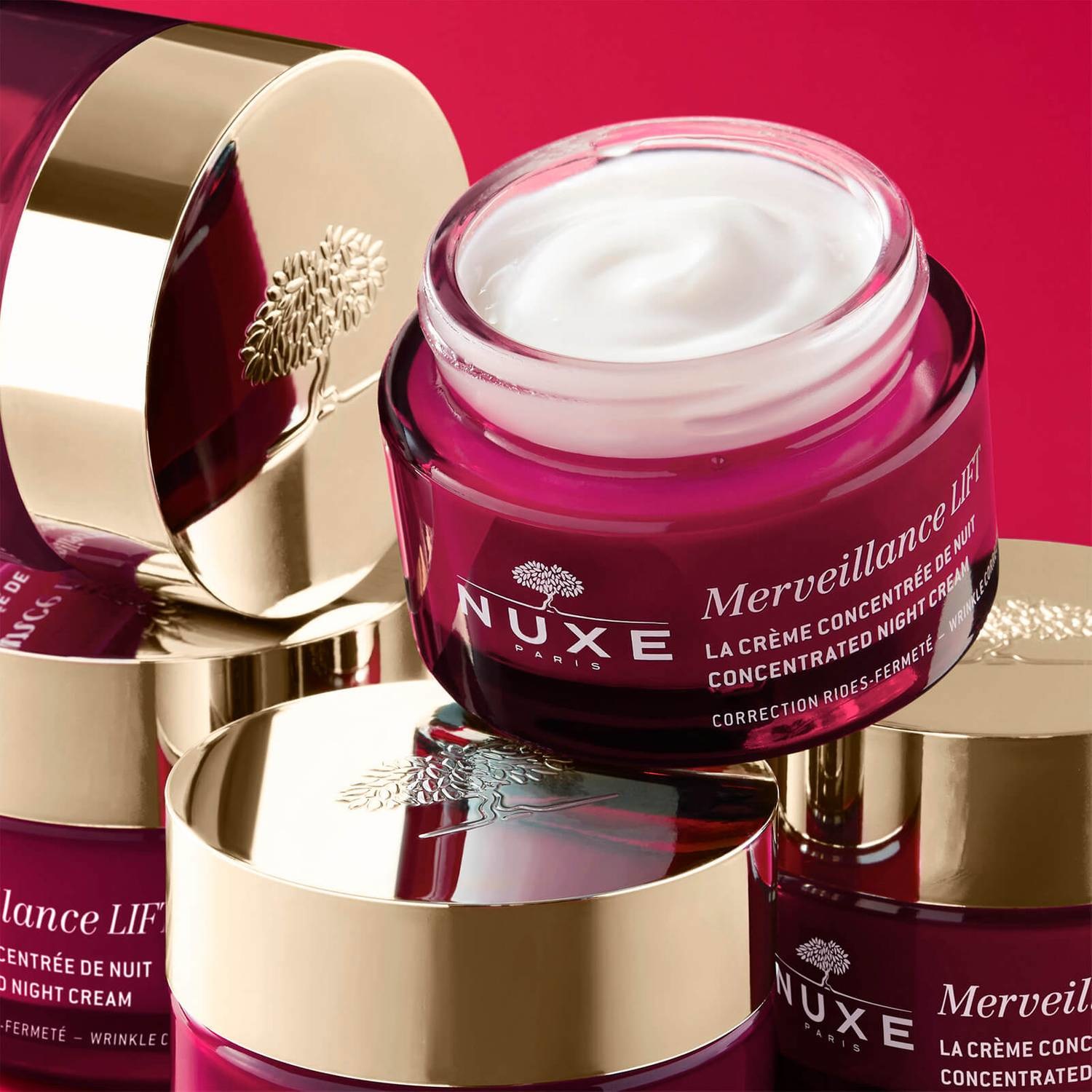 Nuxe Merveillance Lift Crema Antirughe Notte 50 ml - Rassodante e Riempitivo con Olio di Microalga