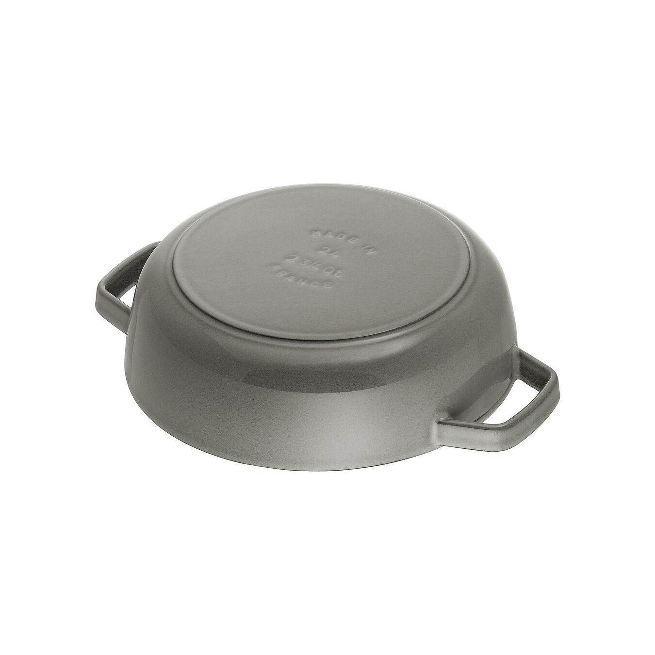 Staub Braisers Tegame Chistera in Ghisa Smaltata - 3,7 Litri, 310 x 95 x 330 mm, Rotondo, Grigio Grafite