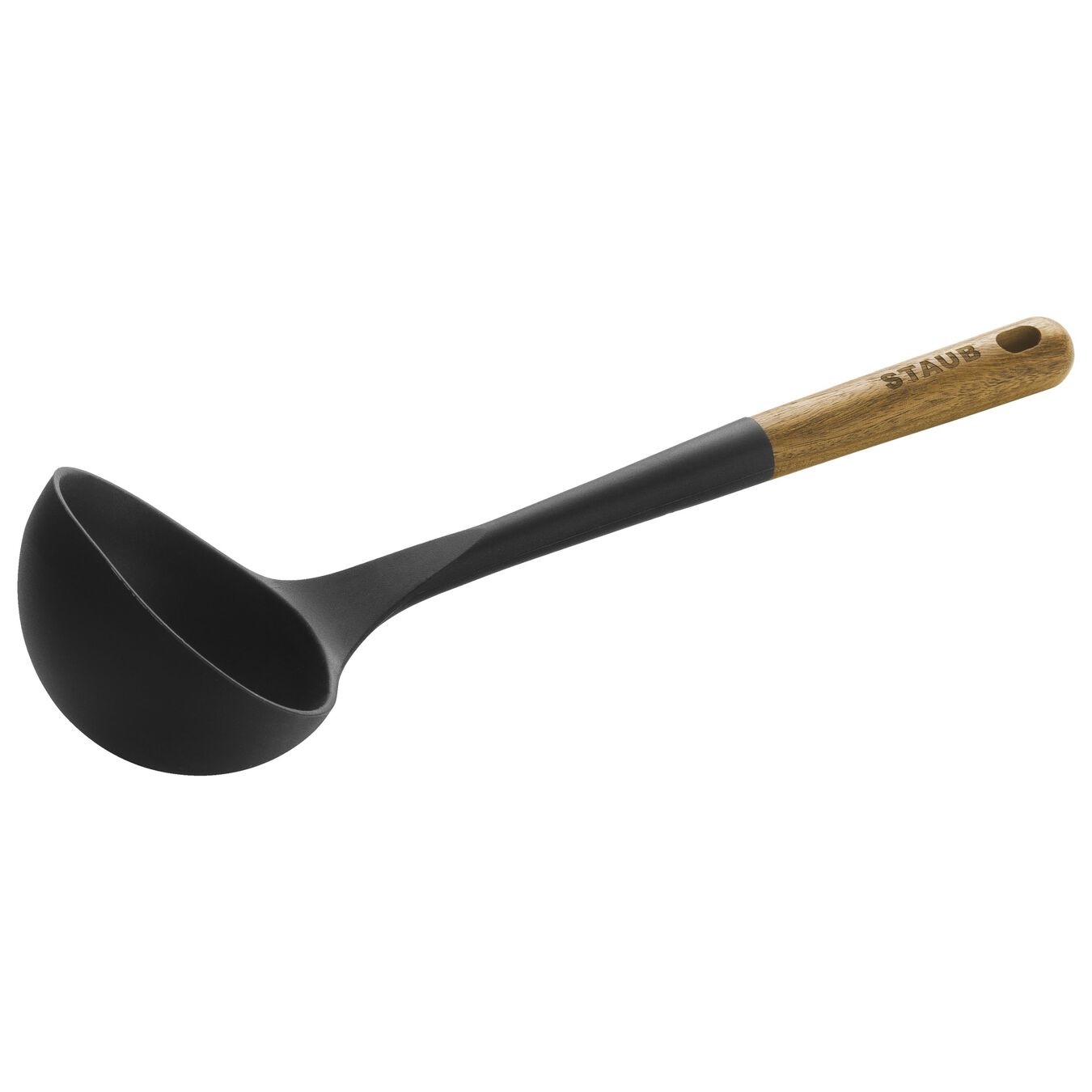 Staub Mestolo in Legno di Acacia e Silicone Nero - 31 cm, Design Ergonomico