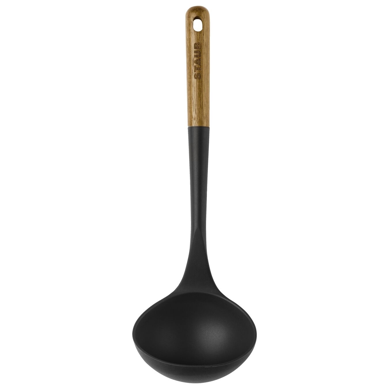Staub Mestolo in Legno di Acacia e Silicone Nero - 31 cm, Design Ergonomico