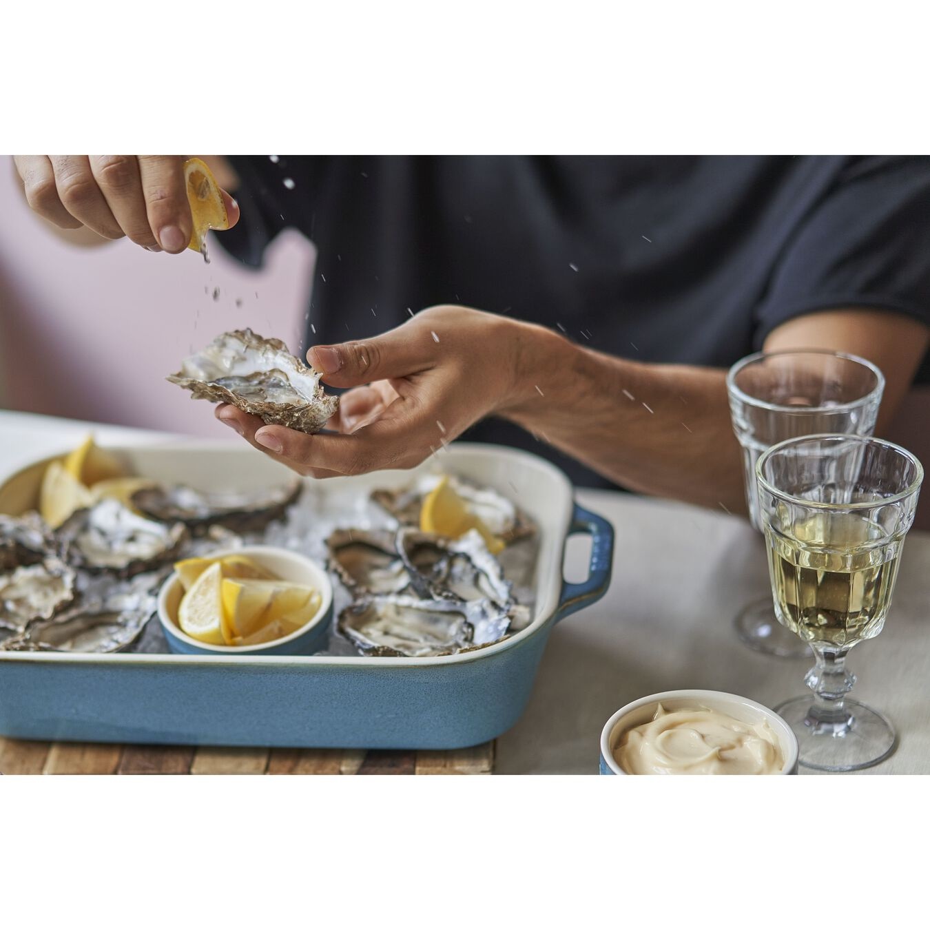 Staub Set di 3 Pirofile Rettangolari in Ceramica Turchese Antico - Resistente al Calore fino a 300 °C