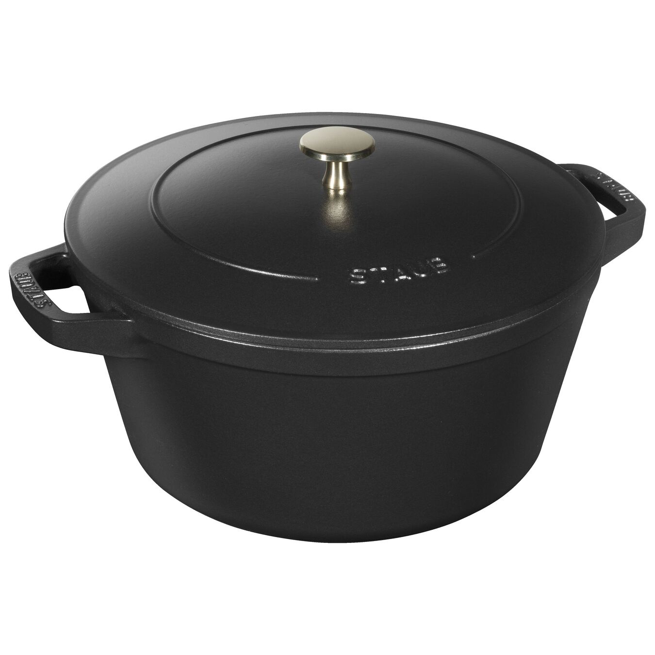 STAUB La Cocotte Set di 2 Pentole Rotonde in Ghisa Impilabili 24 cm Nero