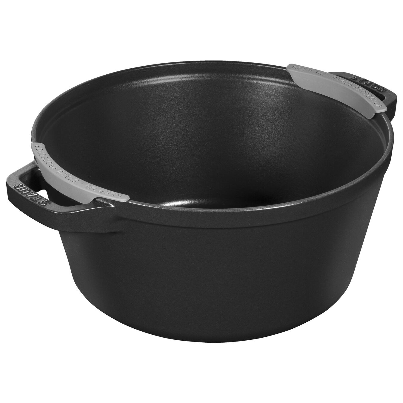 STAUB La Cocotte Set di 2 Pentole Rotonde in Ghisa Impilabili 24 cm Nero