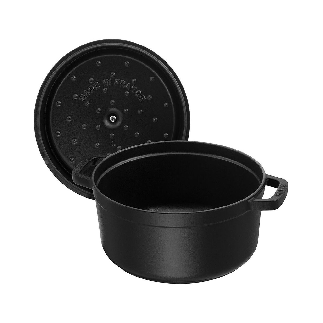 Staub Cocotte Tonda Nero 24 cm - Capacità 3,8 Litri in Ghisa Smaltata