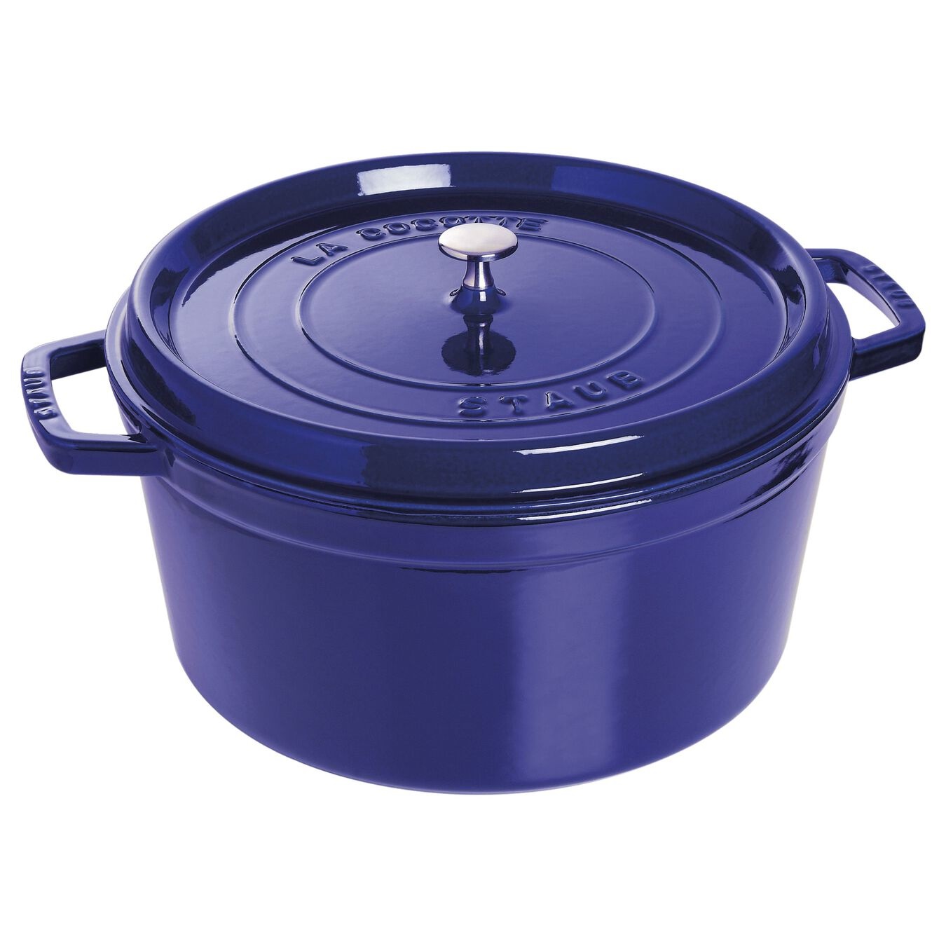 STAUB Casseruola La Cocotte in Ghisa Smaltata 30 cm, 8.35 L, Rotonda Blu (Scuro)